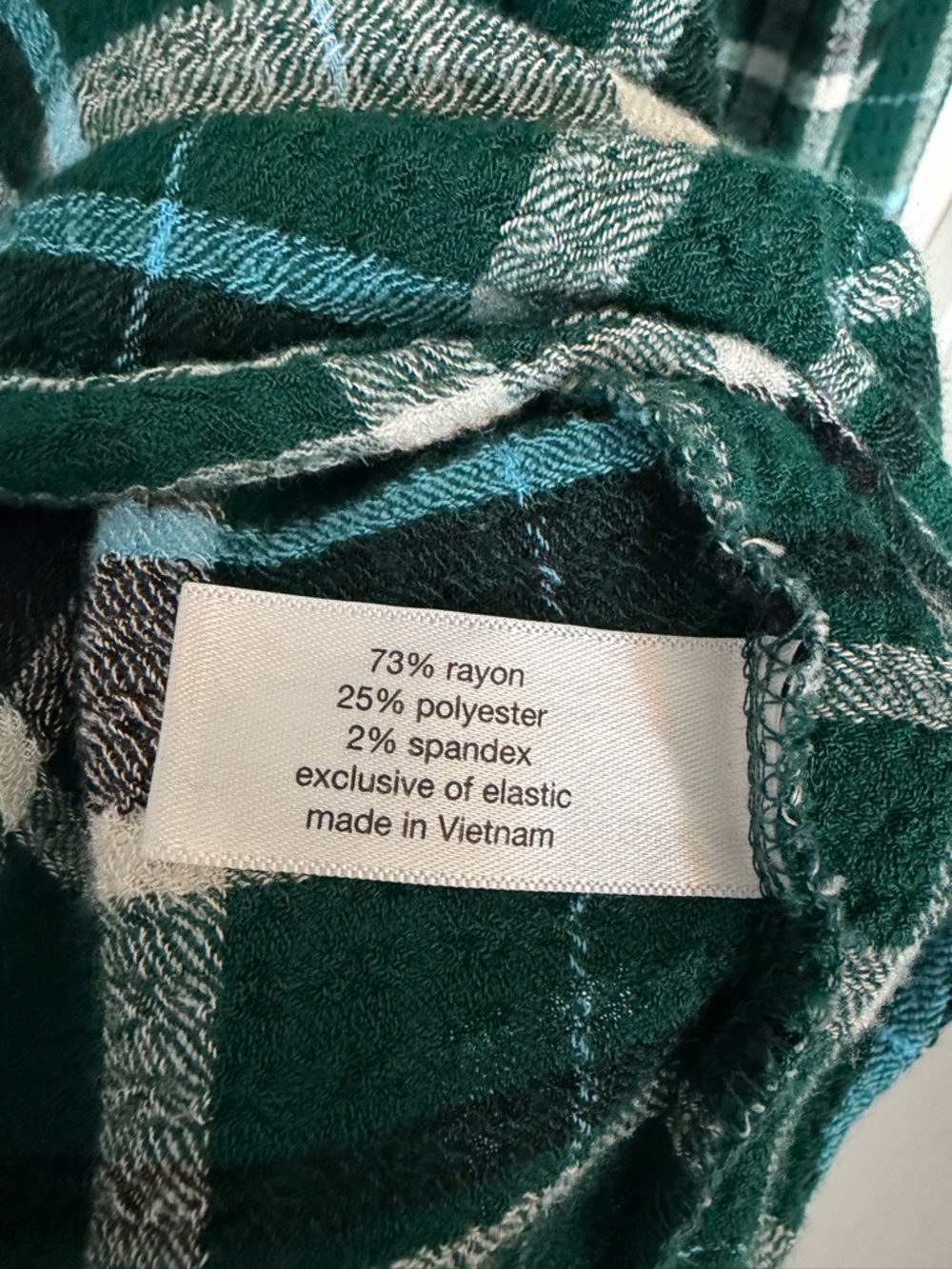 Lane Bryant Green Plaid Henley Tunic Top - Picture 4 of 4